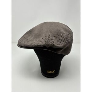 Vintage Kangol Tropic 504 Ventair Hat Gray Large Flat Cap Breathable Mesh Ivy